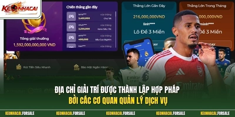 Địa chỉ giải trí được thành lập hợp pháp bởi các cơ quan quản lý dịch vụ