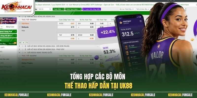 Tổng hợp các bộ môn thể thao hấp dẫn tại UK88